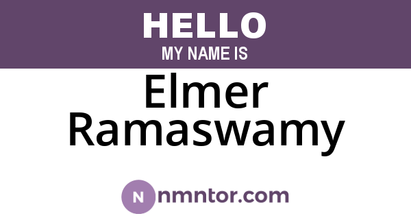 Elmer Ramaswamy