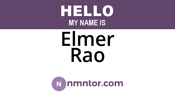 Elmer Rao