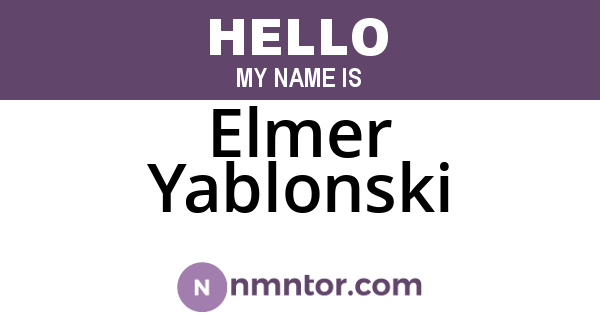 Elmer Yablonski