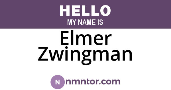 Elmer Zwingman
