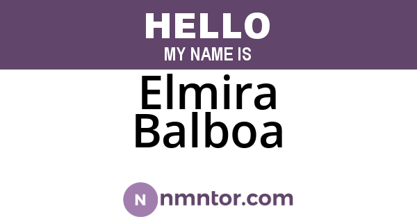 Elmira Balboa