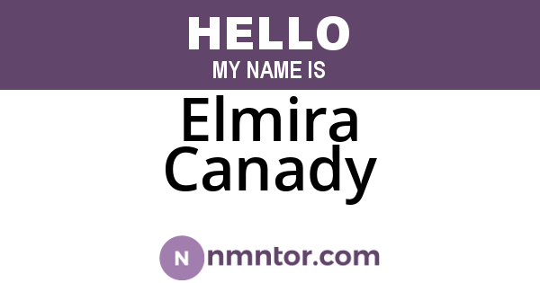 Elmira Canady