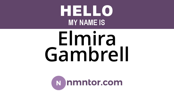 Elmira Gambrell