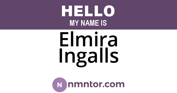 Elmira Ingalls