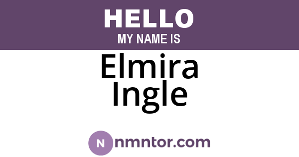 Elmira Ingle