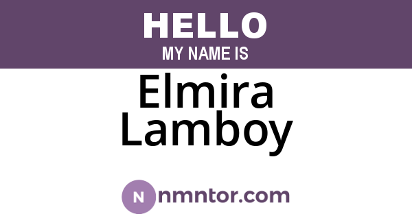 Elmira Lamboy