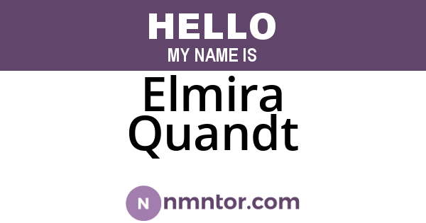 Elmira Quandt