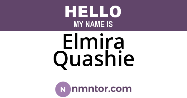 Elmira Quashie