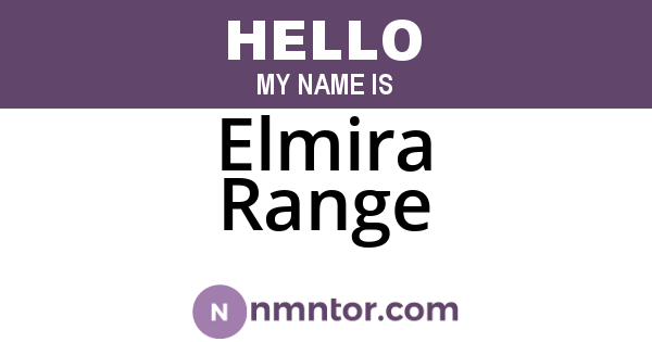 Elmira Range