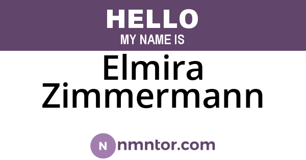 Elmira Zimmermann