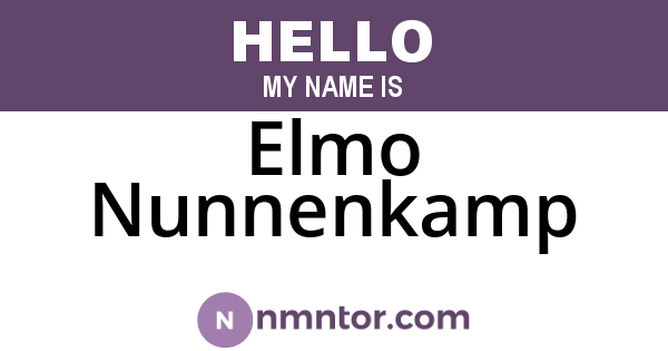 Elmo Nunnenkamp
