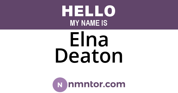 Elna Deaton