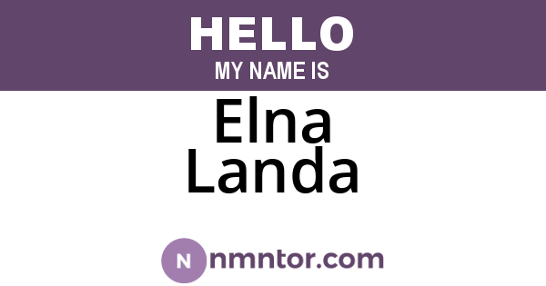 Elna Landa