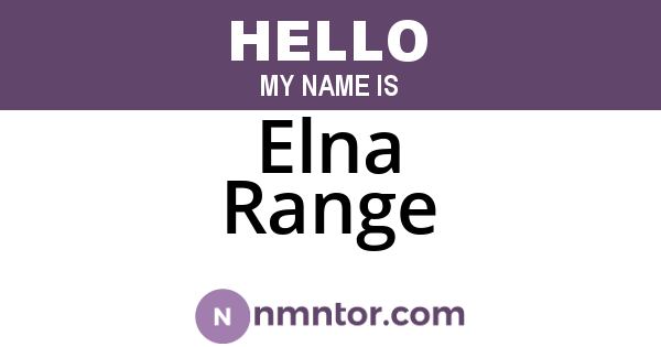 Elna Range