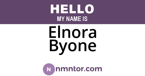Elnora Byone