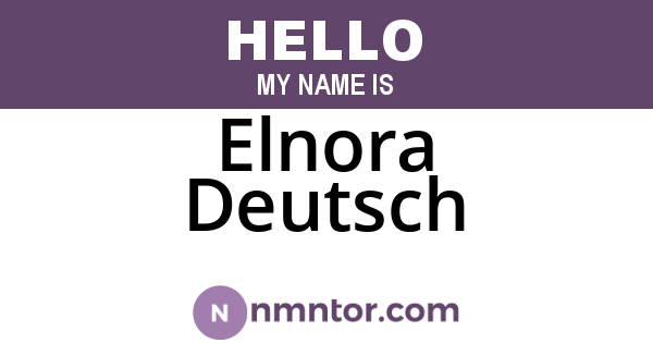 Elnora Deutsch