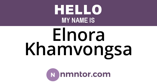 Elnora Khamvongsa