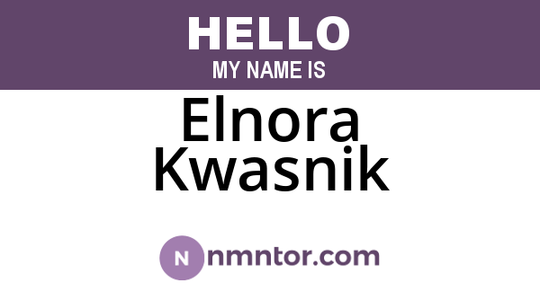 Elnora Kwasnik