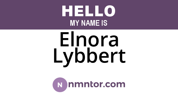 Elnora Lybbert