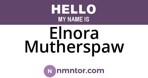 Elnora Mutherspaw