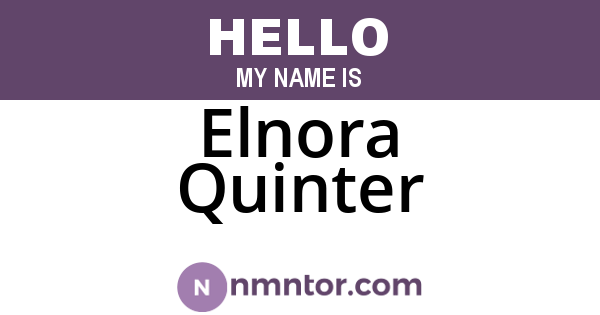 Elnora Quinter