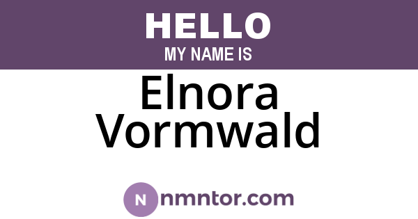 Elnora Vormwald