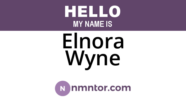 Elnora Wyne