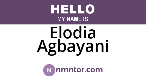 Elodia Agbayani