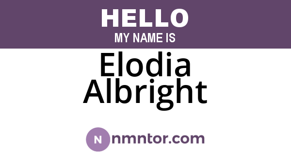 Elodia Albright