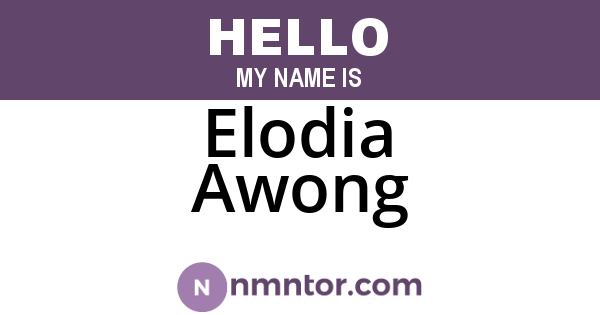 Elodia Awong