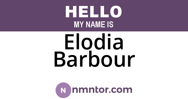 Elodia Barbour