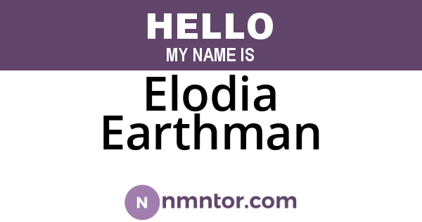 Elodia Earthman