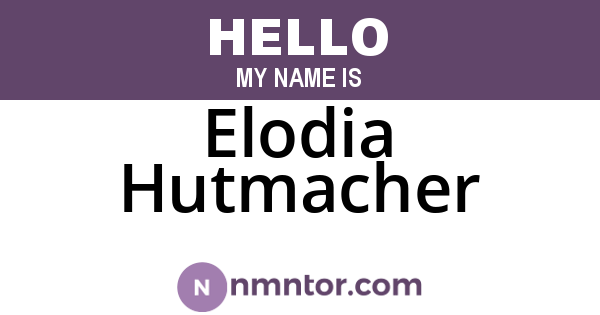 Elodia Hutmacher