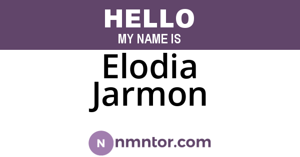 Elodia Jarmon