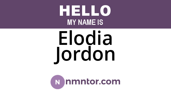 Elodia Jordon