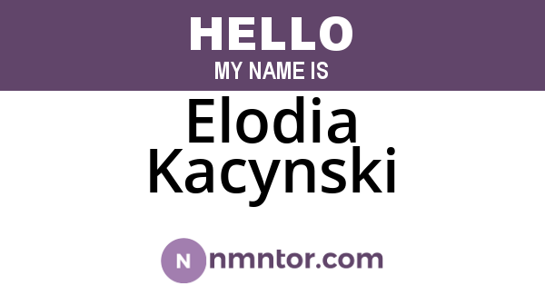 Elodia Kacynski