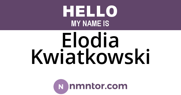 Elodia Kwiatkowski