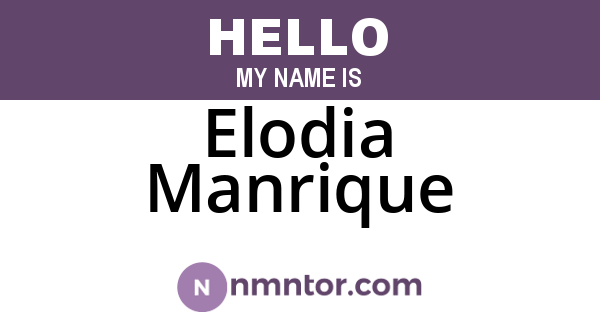 Elodia Manrique