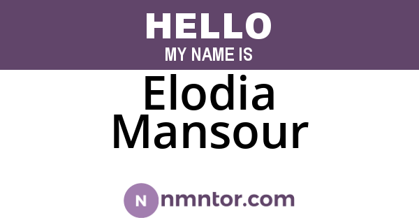 Elodia Mansour