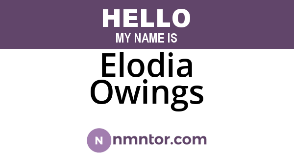 Elodia Owings