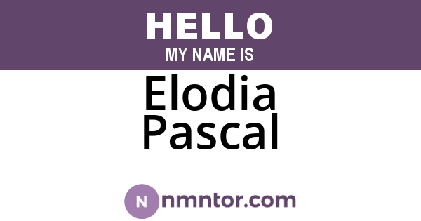 Elodia Pascal
