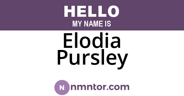 Elodia Pursley