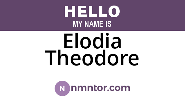 Elodia Theodore