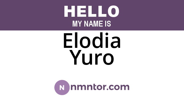 Elodia Yuro