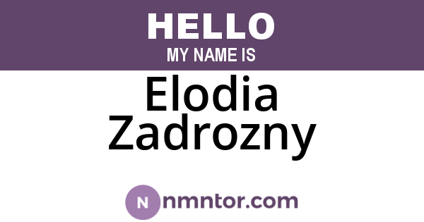 Elodia Zadrozny