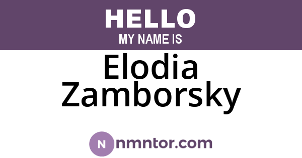 Elodia Zamborsky