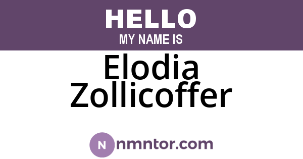 Elodia Zollicoffer