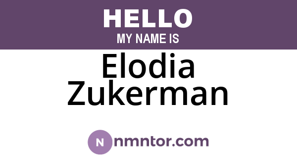 Elodia Zukerman