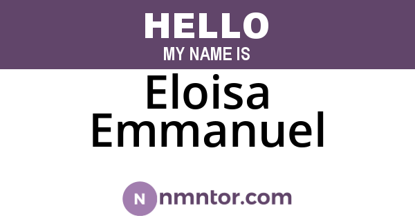 Eloisa Emmanuel