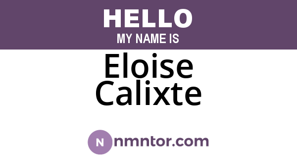 Eloise Calixte